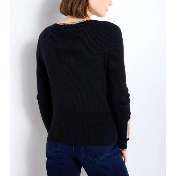 Lisa Todd Patch Match Henley top black size small - Picture 2 of 10